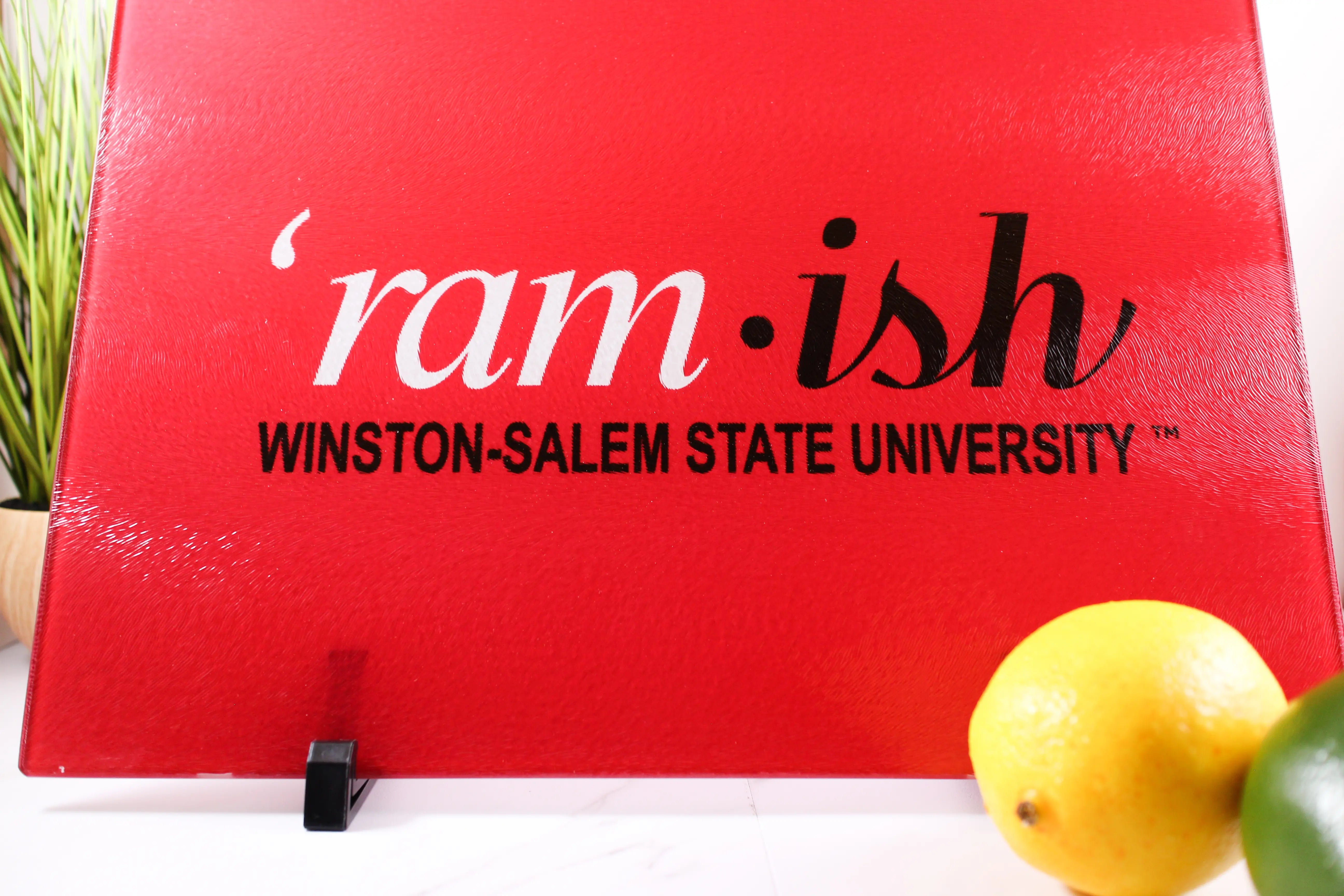 WSSU - Ramish Glass Cutting board