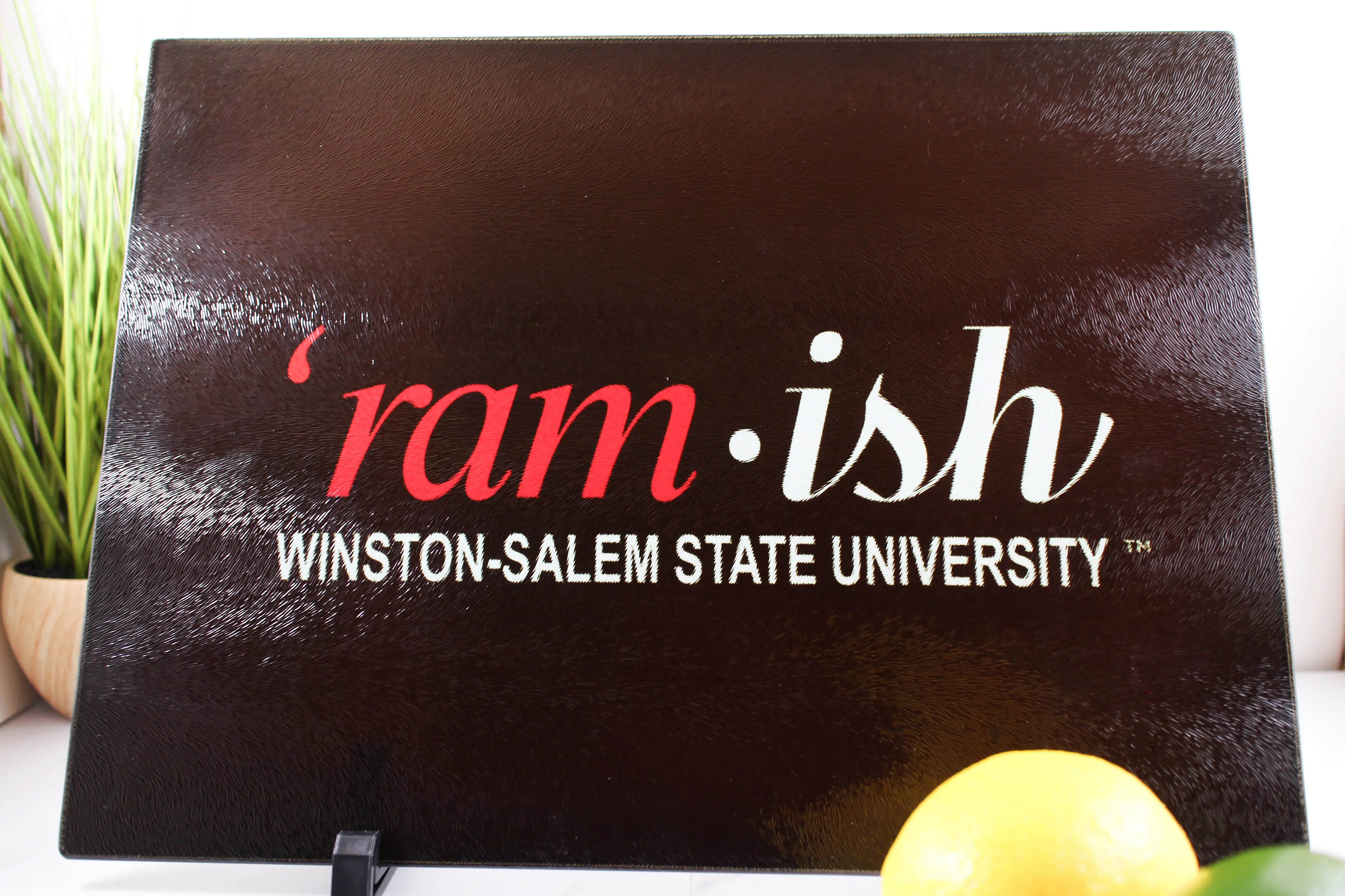 WSSU - Ramish Glass Cutting board