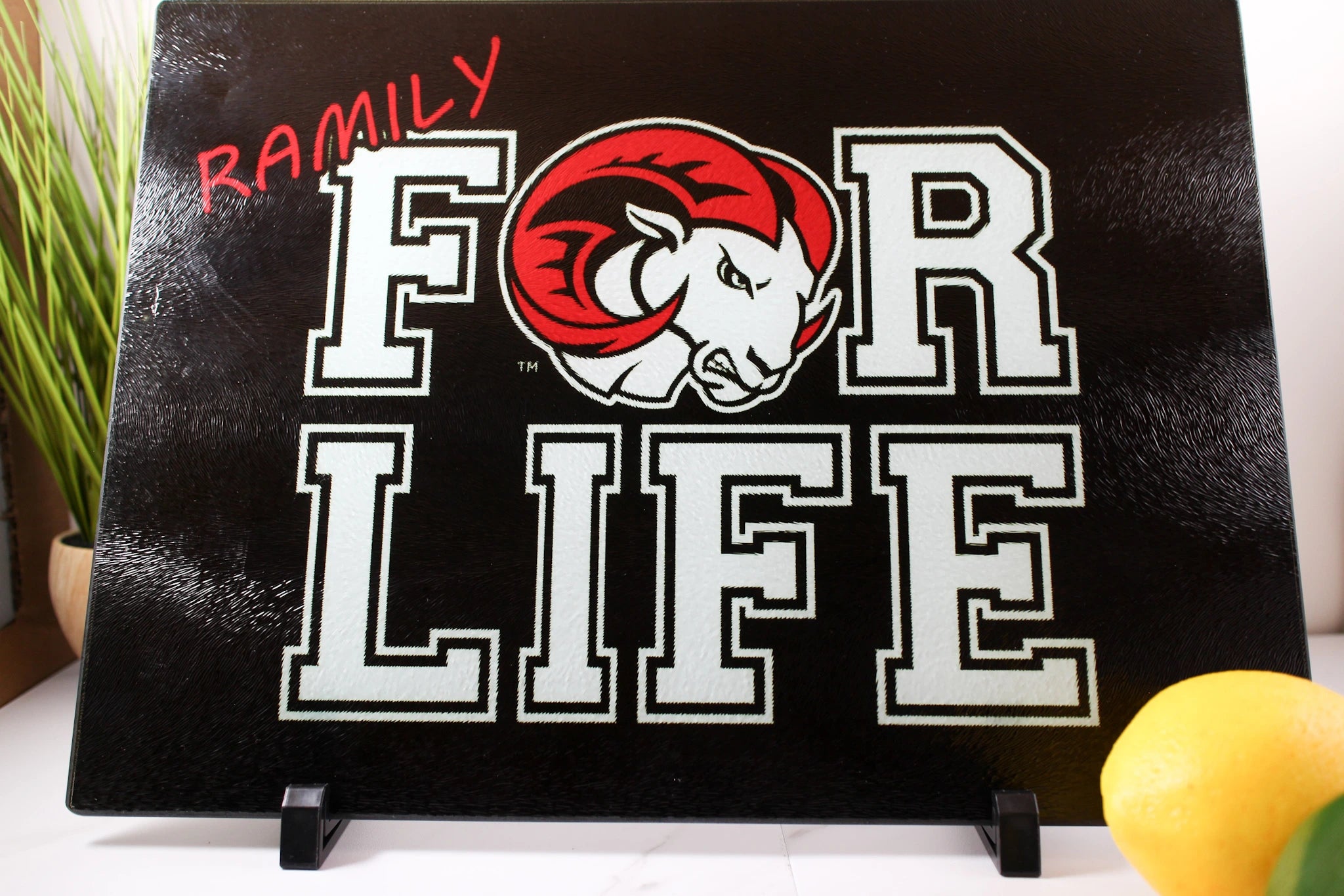 WSSU - Ramily For Life Cutting Board