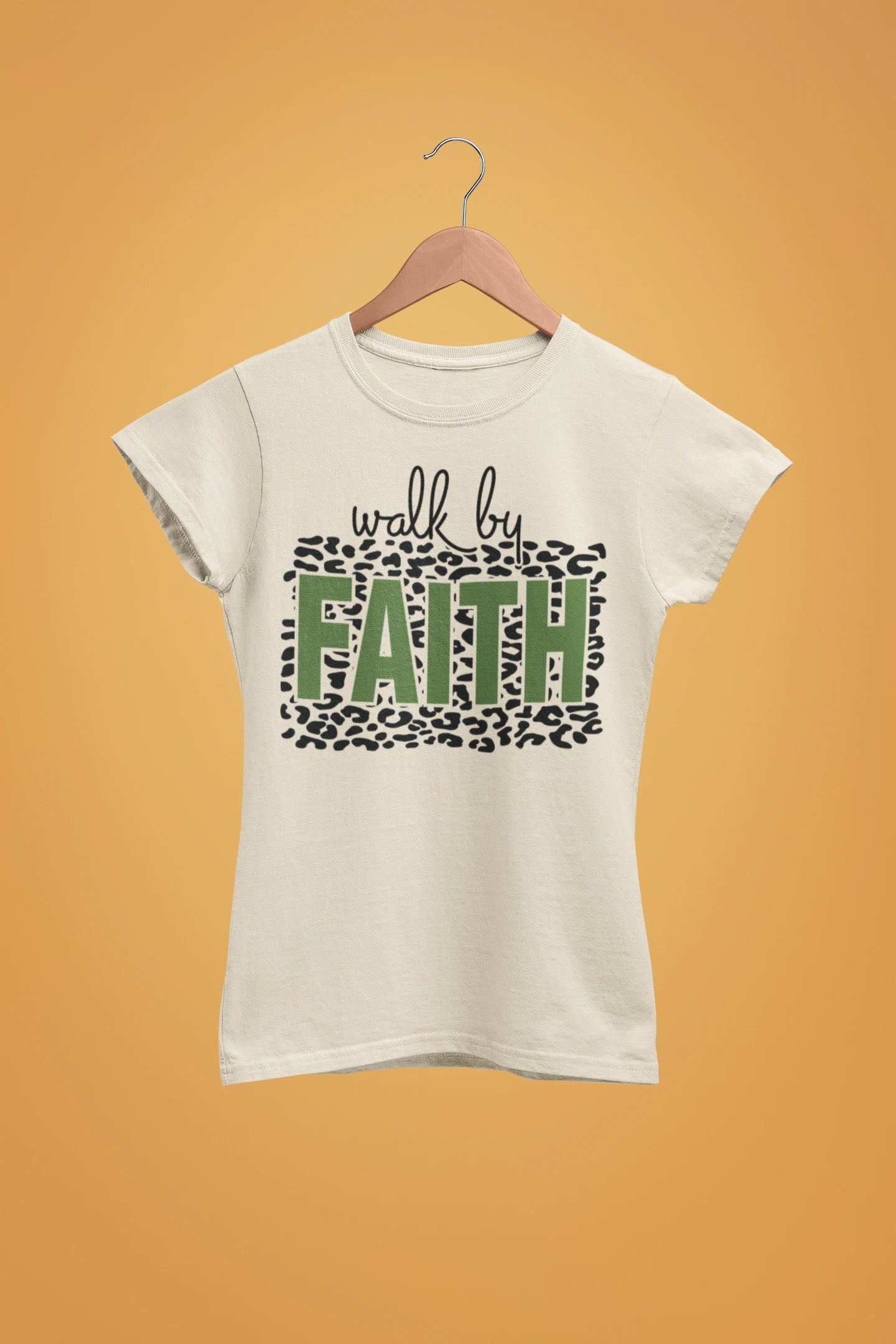 Walk By Faith Leopard Women's T-shirt